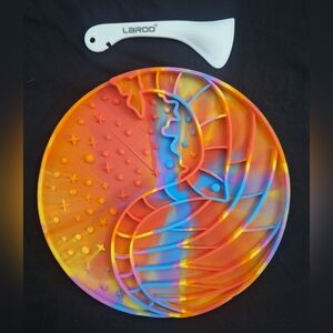 LaRoo Lick Mat 2 in 1 Slow Feeder Dog Bowl Lick Pad with Spatula